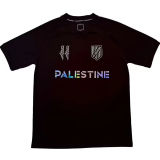 2025 Palestine Black Fans Soccer Jersey 幻彩英文