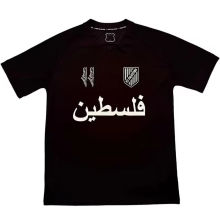 2025 Palestine Black Fans Soccer Jersey 白阿拉伯文