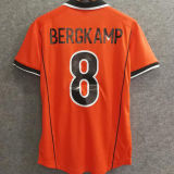 1998 NL Home Orange Long Sleeve Retro Soccer Jersey