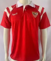 1992/93 Sevilla FC Away Red Retro Soccer Jersey
