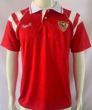 1992/93 Sevilla FC Away Red Retro Soccer Jersey