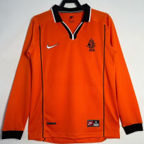 1998 NL Home Orange Long Sleeve Retro Soccer Jersey