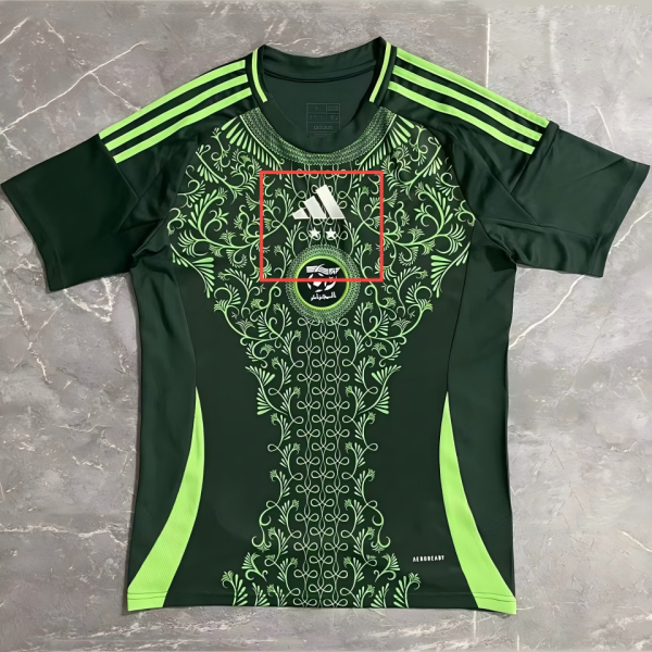 2025 Algeria Away Green Fans Soccer Jersey 有两星