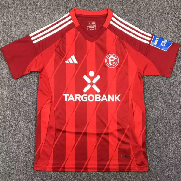 2024/25 Fortuna Dusseldorf Home Red Fans Soccer Jersey 杜塞尔多夫