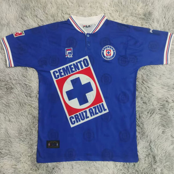 1997/98 Cruz Azul Home Blue Retro Soccer Jersey