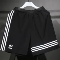 2025 AD~ Retro Style Classic Black Player Version Shorts Pants 带三叶草标