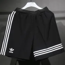 2025 AD~ Retro Style Classic Black Player Version Shorts Pants 带三叶草标