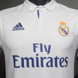2016/17 RM White Home Retro Player Version Soccer Jersey 球员版