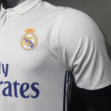 2016/17 RM White Home Retro Player Version Soccer Jersey 球员版