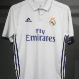 2016/17 RM White Home Retro Player Version Soccer Jersey 球员版