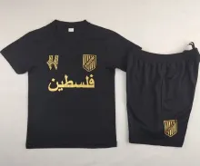 2025 Palestine Kids Soccer Jersey 金色阿拉伯文