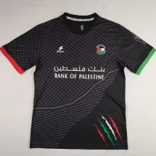 2025 Palestine Black Fans Soccer Jersey 黑花