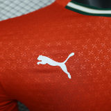 2025 Portugal Home Red Player Version Long Sleeve Soccer Jersey