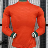 2025 Portugal Home Red Player Version Long Sleeve Soccer Jersey