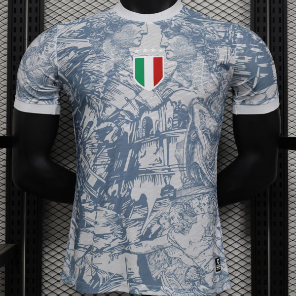 2025 Italy Grey Special Edition Player Version Soccer Jersey