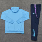 2025 Argentina Blue Hoody Zipper Jacket Tracksuit