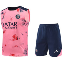 2025 PSG Pink Vest Training Jersey(A Set)