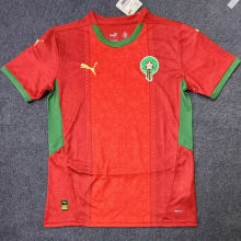 2025 Morocco Home Red Fans Soccer Jersey