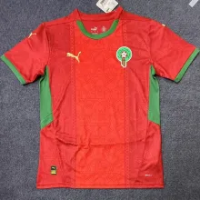 2025 Morocco Home Red Fans Soccer Jersey