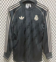 2025 RM Special Edition Black Retro Style Long Sleeve Soccer Jersey