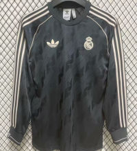 2025 RM Special Edition Black Retro Style Long Sleeve Soccer Jersey