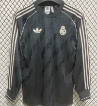 2025 RM Special Edition Black Retro Style Long Sleeve Soccer Jersey