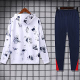2025 PSG White Hoody Zipper Jacket Tracksuit