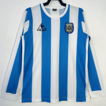 1986 Argentina Home Retro Long Sleeve Soccer Jersey
