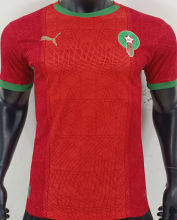 2025 Morocco Home Red Player Version Soccer Jersey