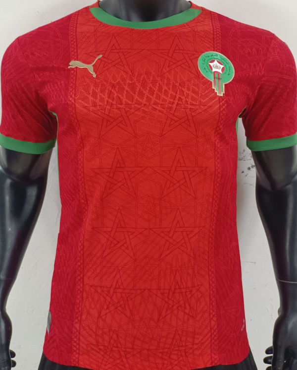 2025 Morocco Home Red Player Version Soccer Jersey