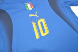 2006 Italy Home Blue Retro Long Sleeve Soccer Jersey