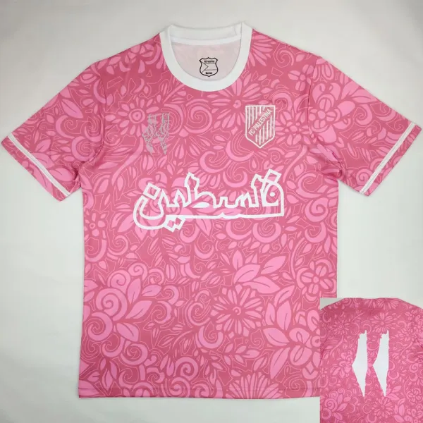 2025 FC Palestine Pink Fans Soccer Jersey 背后带11