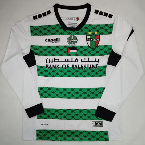 2024/25 Palestino Green White Long Sleeve Soccer Jersey