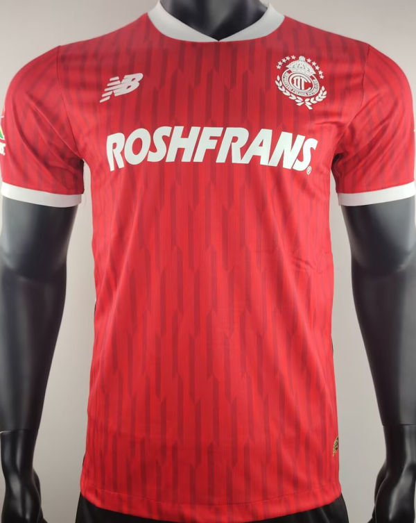 2024/25 Deportivo Toluca Home Red Player Version Soccer Jersey 托卢卡