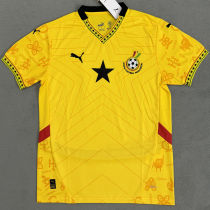 2025 Ghana Away Yellow Fans Soccer Jersey