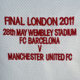 2010/11 M Utd Away Retro UCL Version Long Sleeve Soccer Jersey（胸前有绣欧冠决赛小字）