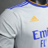 2021/22 RM Home White Player Version Long Sleeve Soccer Jersey