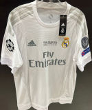 2015/16 RM White Home Retro Player Version Soccer Jersey 球员版