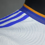 2021/22 RM Home White Player Version Long Sleeve Soccer Jersey