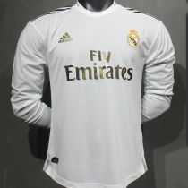 2019/20 RM Home Retro Player Version Long Sleeve Soccer Jersey 球员版