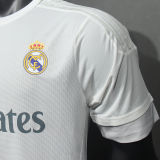 2015/16 RM White Home Retro Player Version Soccer Jersey 球员版