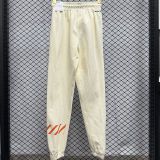 2025 Nk~ Off-White Pure Cotton Sports Trousers Zipper style