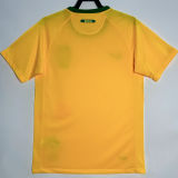 2010 Brazil Home Yellow Retro Soccer Jersey