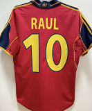 2000 Spain Home Red Retro Soccer Jersey
