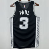 2023/24 Spurs PAUL #3 Black NBA Jerseys