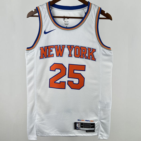 2025 NY Knicks BRIDGES #25 White City Edition NBA Jerseys