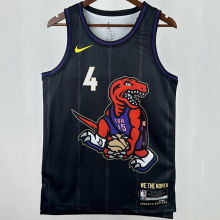 2025 Timberwolves BARNES #4 Black NBA Jerseys 热压