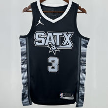 2023/24 Spurs PAUL #3 Black NBA Jerseys