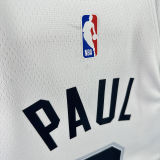 Spurs PAUL #3 White NBA Jerseys