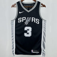 2023/24 Spurs PAUL #3 Black NBA Jerseys